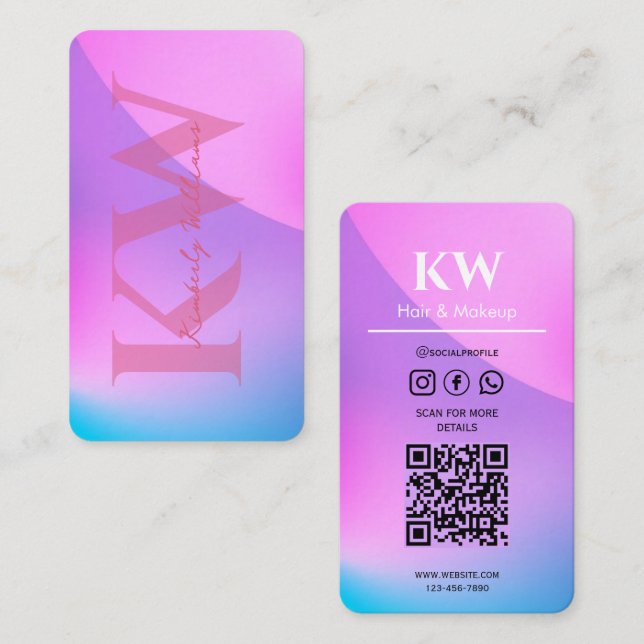 Hair & Makeup – Custom Business Card (Front/Back)