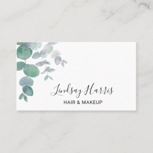 Hair & Makeup Eucalyptus Business Card