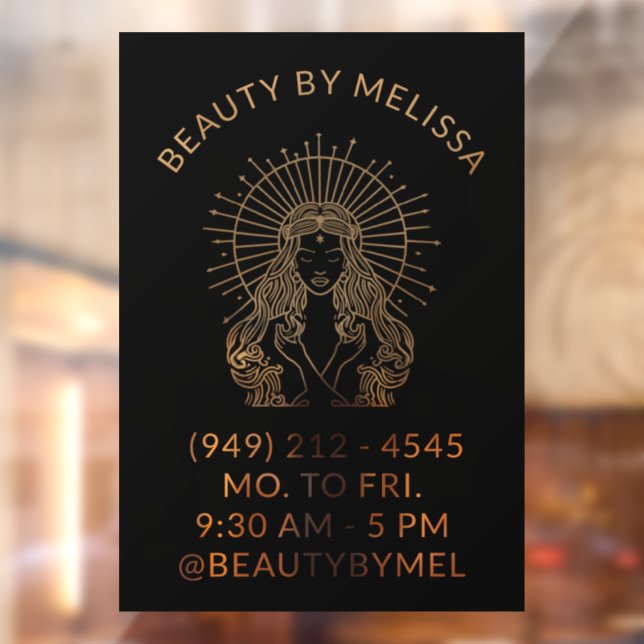 Hair Makeup Nails Salon Gold Black Tarot Marketing (Sheet 2)