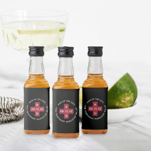 "Hair of the Dog" Funny Wedding Hangover Relief Liquor Bottle Label