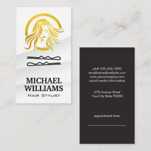Hair Pins Hair Logo Appointment Card