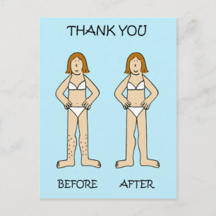 Hair Removal Technician Thank You Postcard