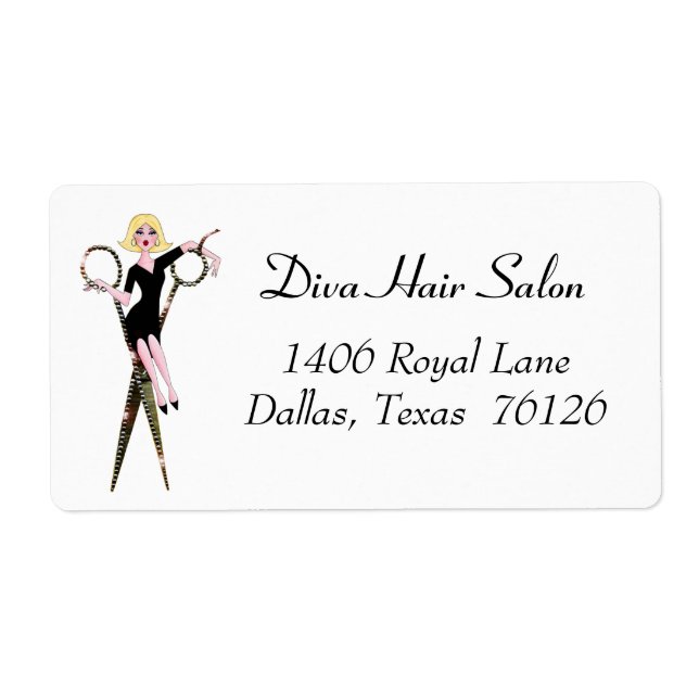 Hair Salon Address Labels (Front)