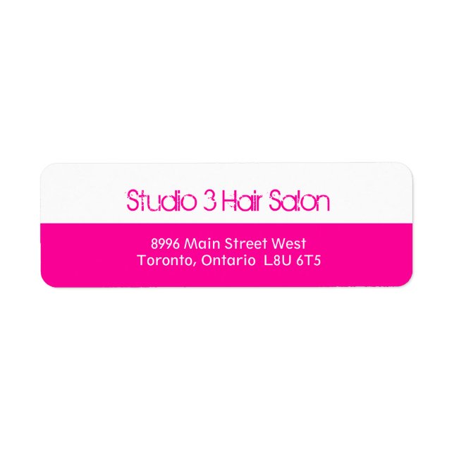 Hair Salon Address Labels (Front)