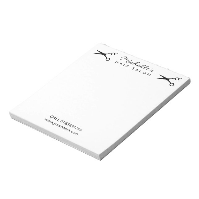 Hair salon and barber shop custom notepad (Rotated)