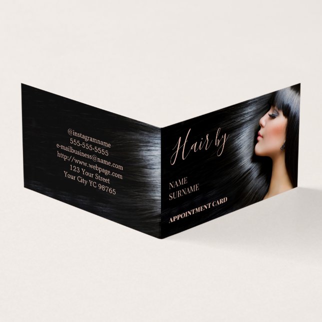 Hair Salon Appointment Business Card (Outside)