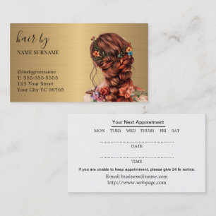 Hair Salon Appointment Business Card