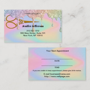 Hair Salon Appointment Business Card