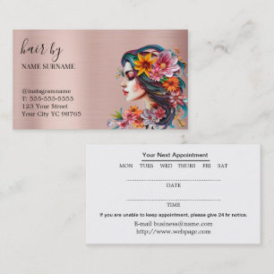 Hair Salon Appointment Business Card