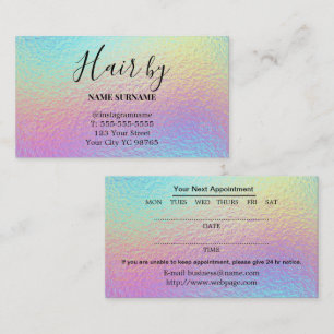 Hair Salon Appointment Business Card
