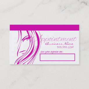 Hair Salon Appointment Cards