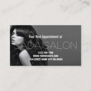 Hair Salon Beauty Spa Appointment Card