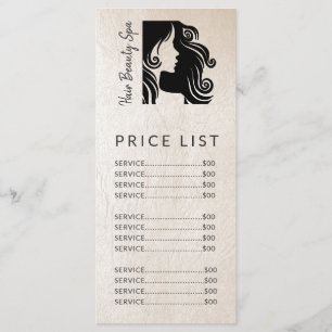 Hair salon black pale blush price list services program