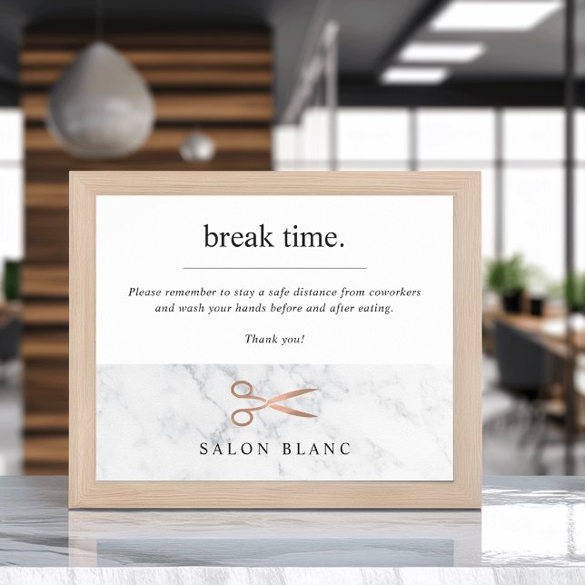 Hair Salon Breakroom/Kitchen Covid Safety Poster (Creator Uploaded)