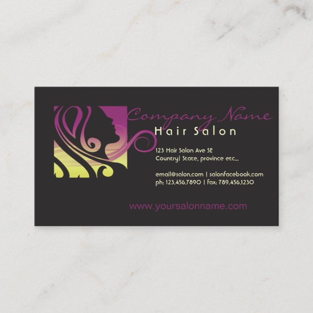 hair salon business card (Front)