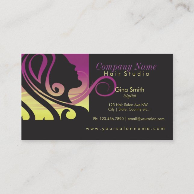 Hair salon business card (Front)