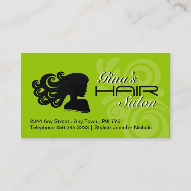 Hair Salon Business Cards (Front)