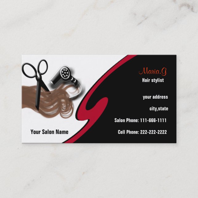 Hair Salon businesscards Appointment Card (Front)