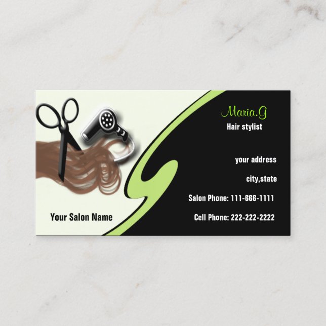 Hair Salon businesscards Appointment Card (Front)