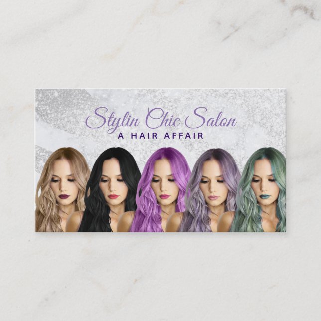 Hair Salon Calling Cards (Front)