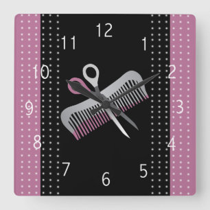 Hair salon clock