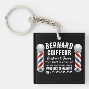 Hair salon decoration key ring