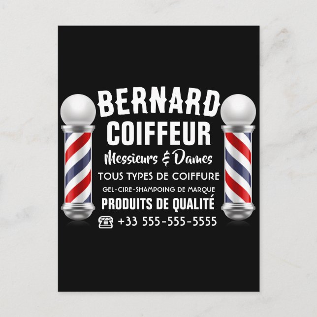 Hair Salon Decoration Postcard (Front)