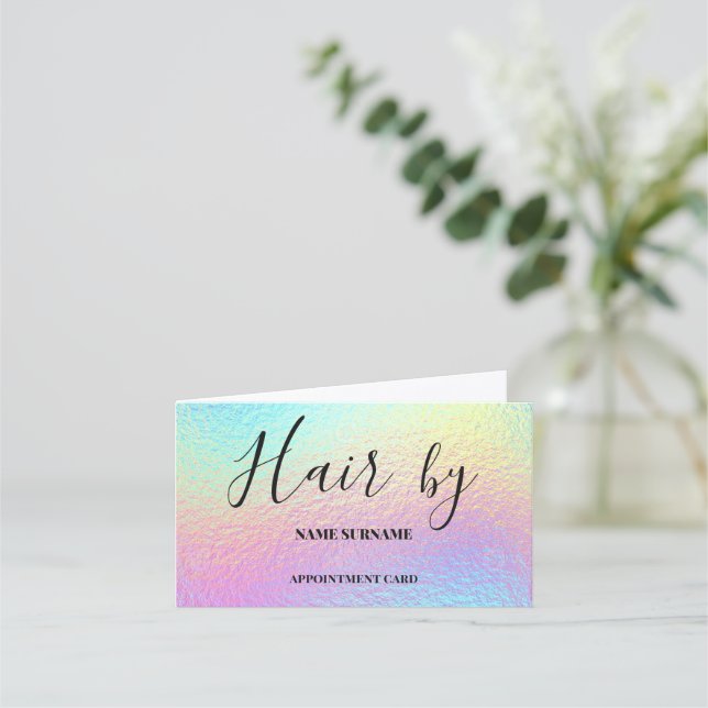 Hair Salon Folded Appointment Card (Front)