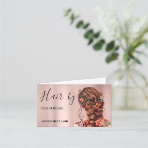 Hair Salon Folded Appointment Card