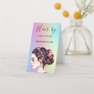 Hair Salon Folded Appointment Card