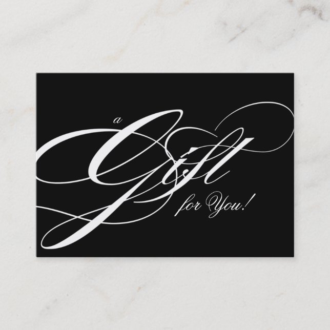 Hair Salon Gift Certificate Black White (Front)