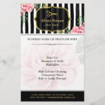 Hair Salon Gold Glitter Black White Floral Flyer<br><div class="desc">Hair Salon Gold Glitter Black White Floral - Elegant and Unique Flyer Template. 
(1) For further customisation,  please click the "customise further" link and use our design tool to modify this template. 
(2) If you need help or matching items,  please contact me.</div>