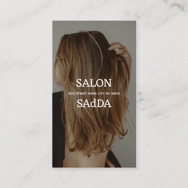 Hair Salon Hair stylist Business Card (Front)