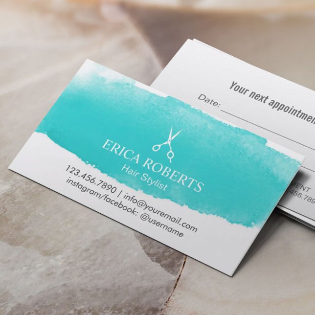 Hair Salon Hairstylist Appointment Watercolor (Creator Uploaded)