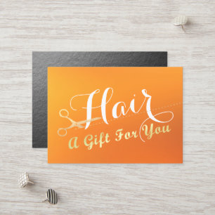 Hair Salon Hairstylist Gift Certificate Scissors