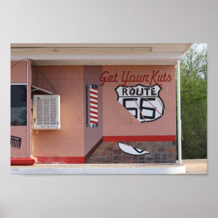 Hair Salon Mural on Route 66, New Mexico  Poster