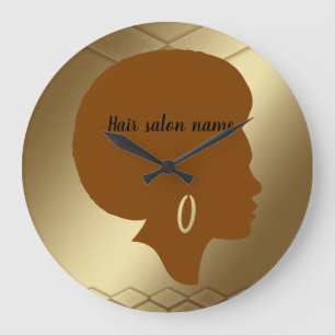 Hair salon name large clock