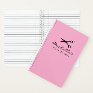 Hair salon notebook for hairstylist and barber