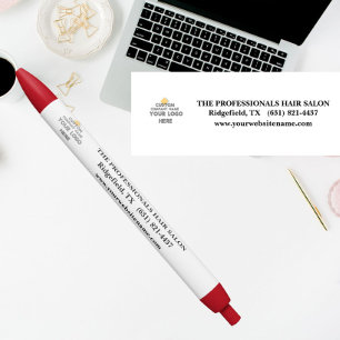 Hair Salon Personalised Logo Promotional  Black Ink Pen