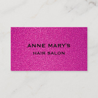 Hair Salon Pink Purple Glitter Spa Hairdresser Business Card