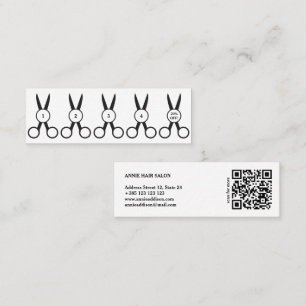 Hair Salon QR Code Loyalty Card 
