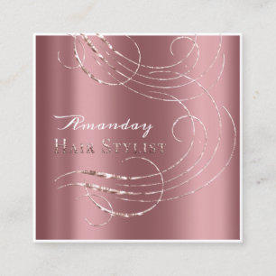 Hair Salon Salon Appointment Card Pink Elegant