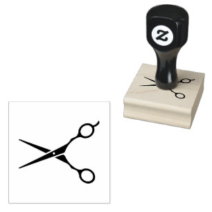 Hair Salon Scissors Rubber Stamp