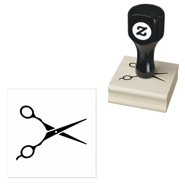 Hair Salon Scissors    Rubber Stamp (Stamped)