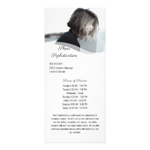 Hair Salon Service Menu Rack Card
