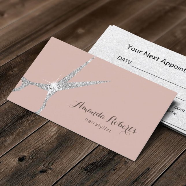 Hair Salon Silver Scissor Dusty Rose Appointment (Creator Uploaded)