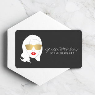 Hair Salon, Style Blogger, Glamourous Beauty Girl Business Card