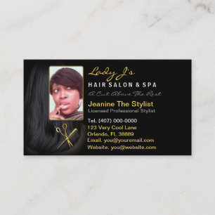 Hair Salon Stylist Appointment Business Photo Card