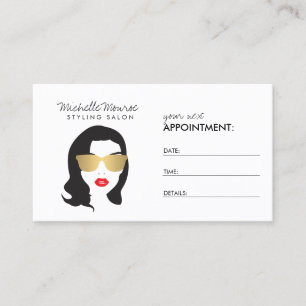 Hair Salon, Stylist, Beauty Girl Appointment Card