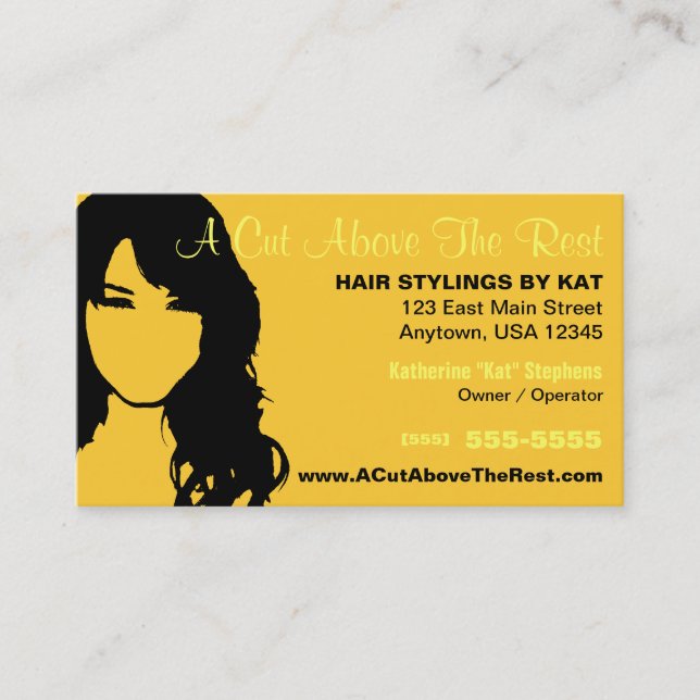 Hair Salon / Stylist Business Card (Front)